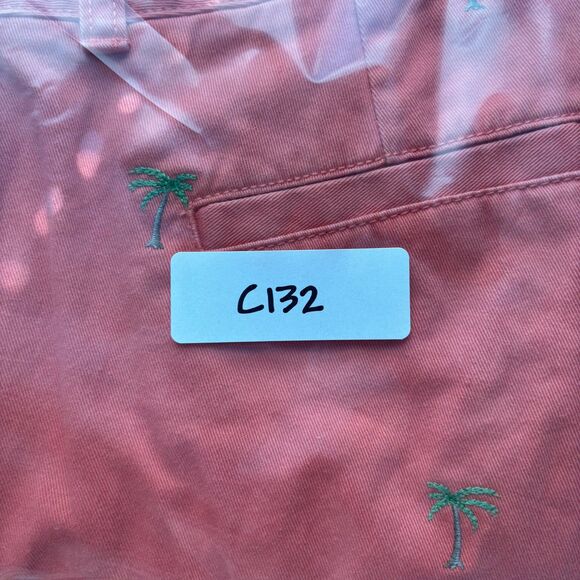 J Crew Women Pants Embroidered Favorite Fit Palm Trees Cotton Coral Size 6 C132 - Picture 10 of 10